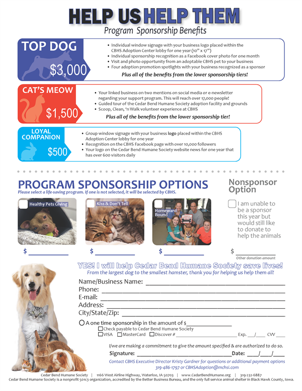 Help Us Help Them Sponsor Benefits Help Us Help Them Sponsor Benefits
