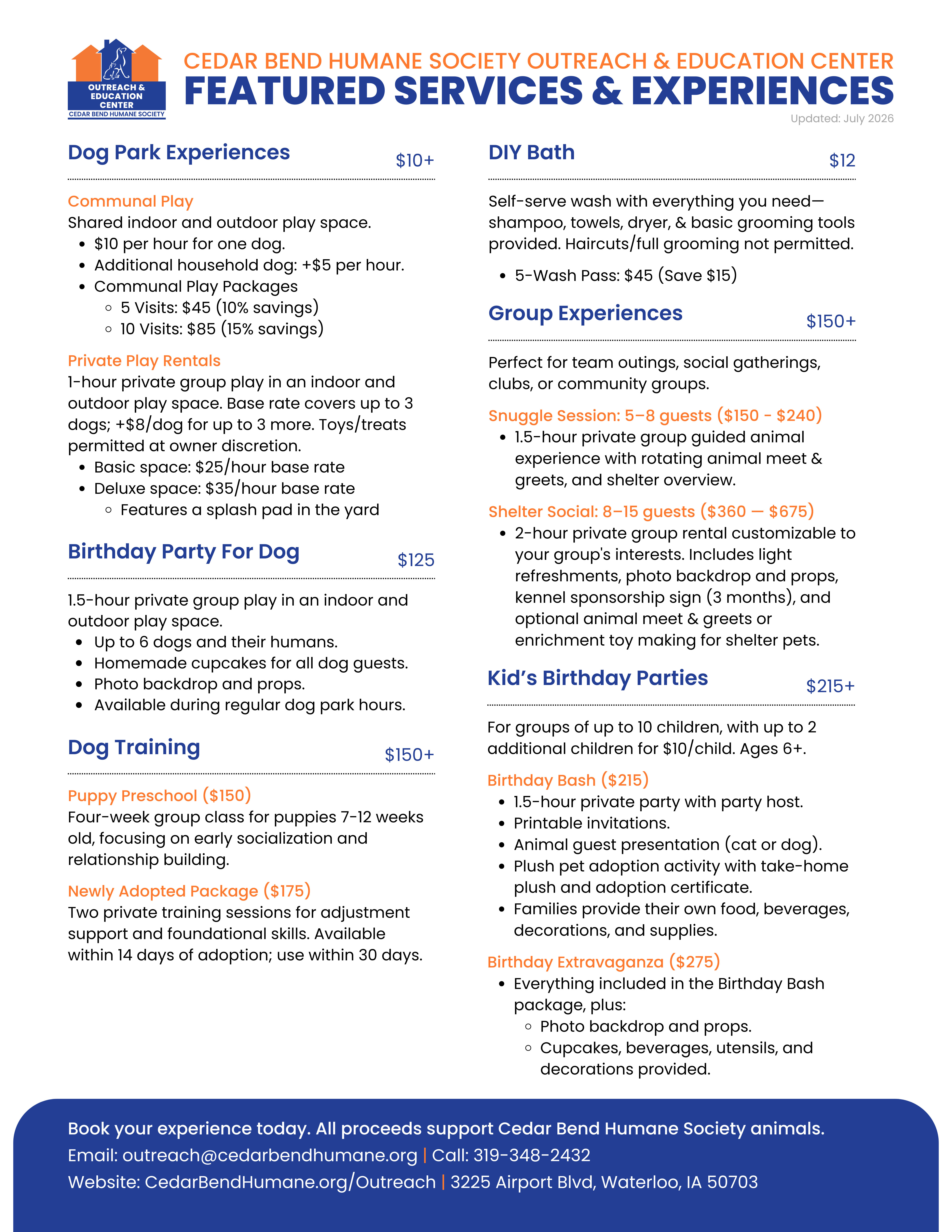 Services &amp;amp; Experiences (2)